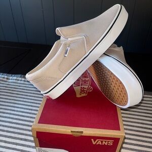 Vans Men's Tan Slip-On Shoes Asher size 11